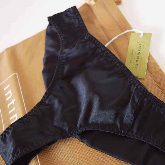 Intimissimi Silk Briefs in Black - Picture 9 of 12